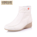 Centre médical d&#39;hôpital chaussures infirmières ladies hiver bottes en cuir blanc